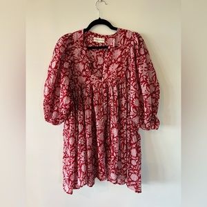 Daughters of India Kyra Mini Dress: Saffron, Medium